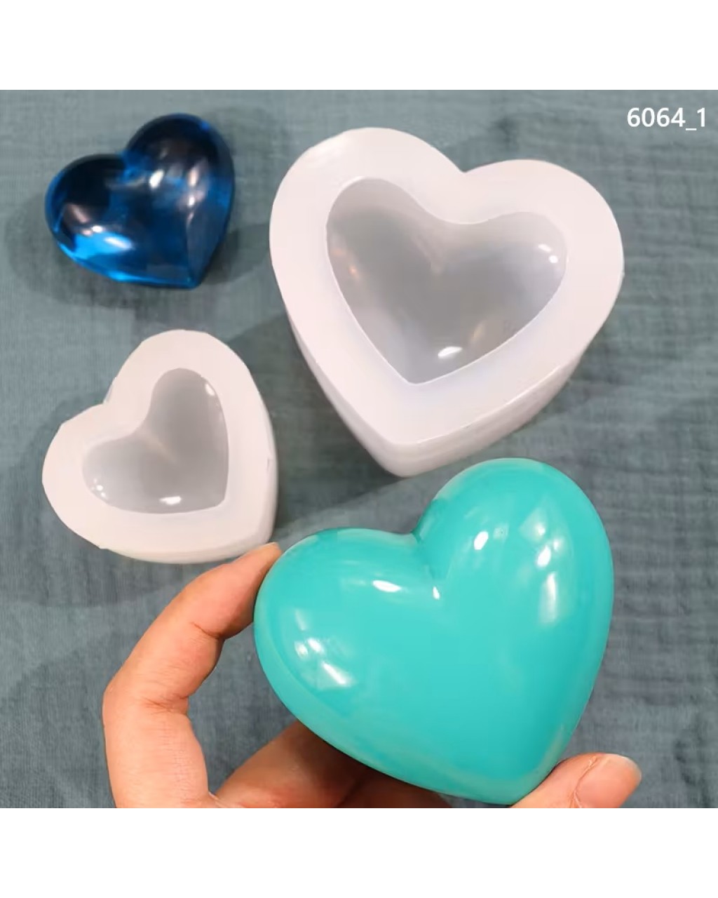 YY6064 Kalp Mum-Biblo Tek Silikon Kalıp